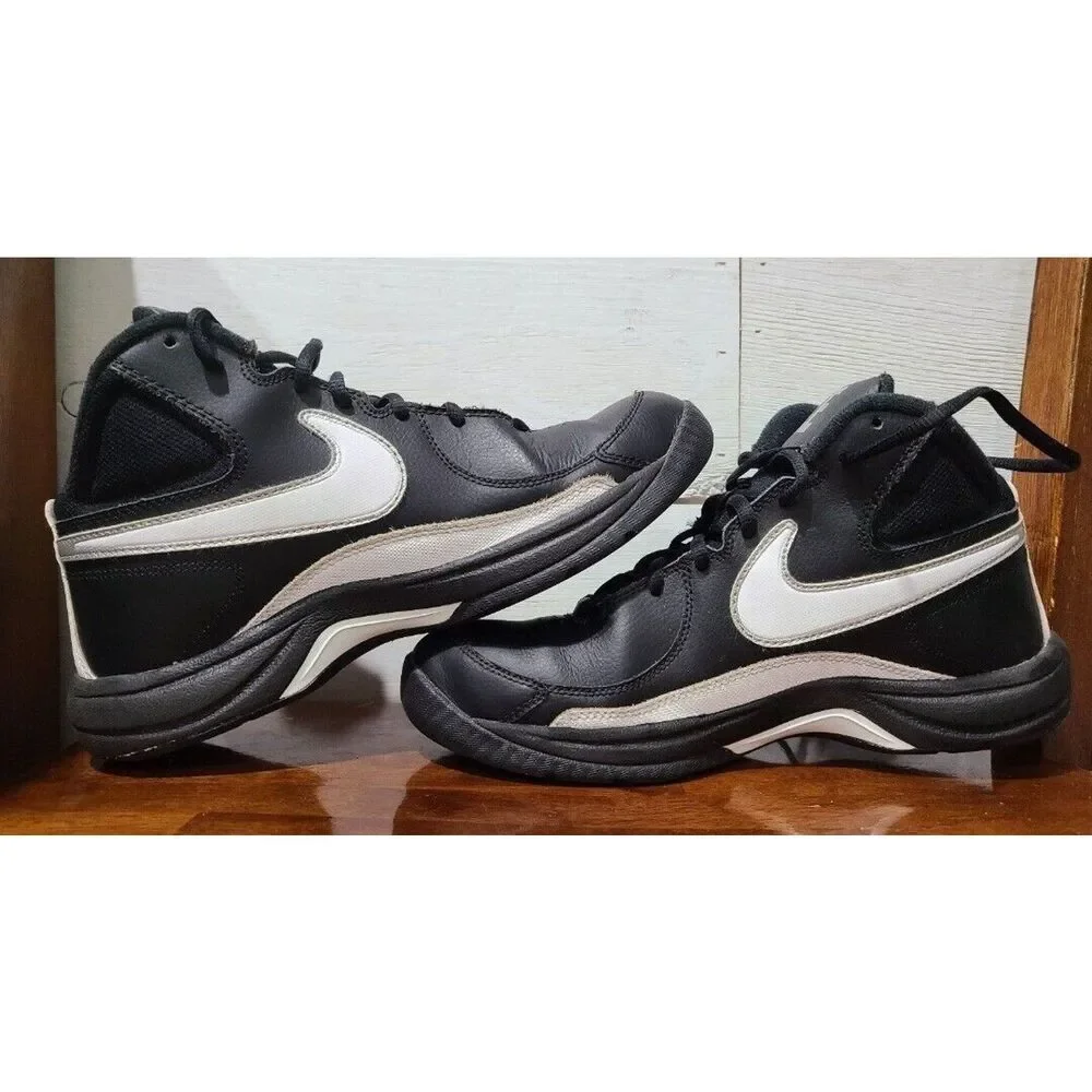 NIke The Overplay VII Basketball Shoes Black White Mens Size 8 511372-010